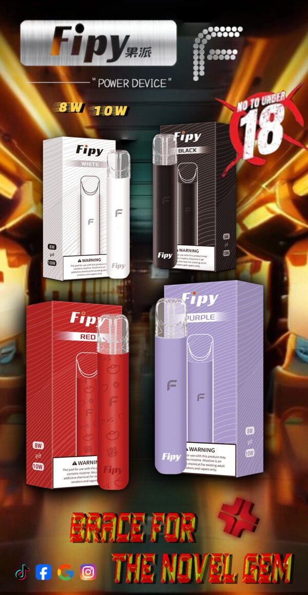 Fipy果派|電子煙主機|通用一代煙彈|4色可選|果派主機霧化桿|台灣現貨速發